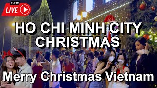 🎄Merry Christmas Vietnam 🇻🇳 Christmas Lights Night Walk Ho Chi Minh City 2023 [upl. by Eddina]