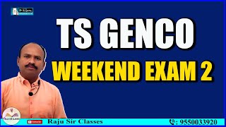 TS GENCO  TS GENCO WEEKEND EXAM  RAJU SIR CLASSES [upl. by Eelak]