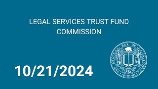 Legal Services Trust Fund Commission Homelessness Prevention Funds Committee 10212024 [upl. by Elrebmik880]