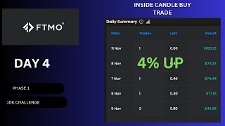 FTMO 10K CHALLENGE SERIES DAY 4 GBPJPY BUY TRADE 4UP [upl. by Carpio]