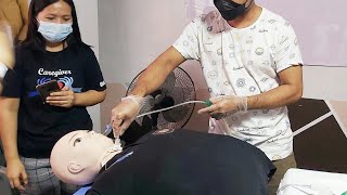 Open Suctioning with a Tracheostomy Tube at Home [upl. by Assirhc]