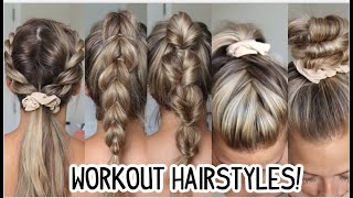 EASY GYMWORKOUT HAIRSTYLES SHORT MEDIUM amp LONG HAIRSTYLES [upl. by Alieka101]