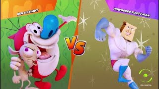 Nick AllStar Brawl 18 Ren amp Stimpy vs Powdered Toast Man [upl. by Trinl]