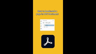 How to bookmark a page in PDF Shorts [upl. by Rubel]