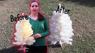 HOW TO CLEAN A WHITE CHRISTMAS TREE [upl. by Eruza]