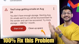 Clear gmail storage  How to fix this Problem  Gmail storage Problem Fix kaise kre [upl. by Naelcm293]