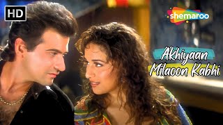 Akhiyaan Milaoon Kabhi  Madhuri Dixit Sanjay Kapoor Hit Songs  Alka Yagnik Hit Songs  Raja Songs [upl. by Dnomar]