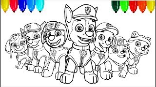 PAW PATROL  2 Coloring Pages  Colouring Pages for Kids with Colored Markers [upl. by Eudoca754]