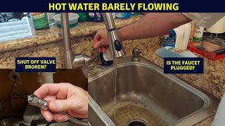 Troubleshooting faucet hot water low pressure low flow problem [upl. by Harry]