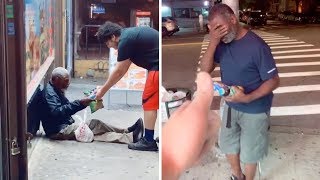 Generous Man Buys Food For The Homeless [upl. by Ynaffad]