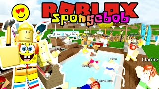 SPONGEBOB MEMBANGUN KOLAM RENANG 🏊😎  Roblox Spongebob Indonesia [upl. by Enneirb]