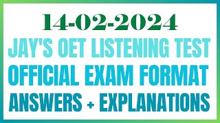 OET LISTENING TEST 14022024 oet oetexam oetnursing oetlisteningtest [upl. by Leary]