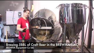 Brewing 5BBL of Craft Beer in the BREWHA BIAC microbrewery [upl. by Rebmyk]