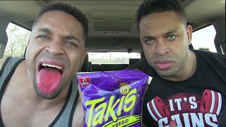 Takis Fuego Eating Challenge hodgetwins [upl. by Vannie891]