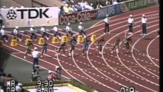 Carl Lewis100mWRTokyo1991 World Championships [upl. by Braeunig958]