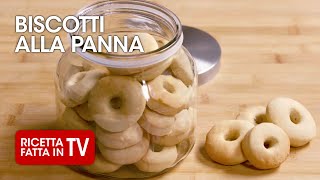 Come fare i BISCOTTI MACINE ALLA PANNA di Benedetta Rossi  Ricetta TV Fatto in Casa per Voi [upl. by Llenehs]