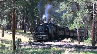 Double header train ride with articulated 2662T logging locomotives [upl. by Htiekel]