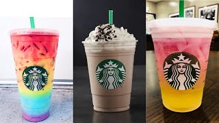 Starbucks drinks TikTok Compilation [upl. by Nnaasil686]