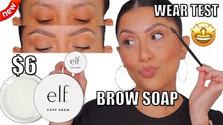 new ELF SOAP BROW REVIEW  ALL DAY WEAR TEST sparse brows  MagdalineJanet [upl. by Mairim219]