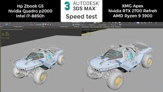 Speed test 3DS Max with Nvidia Quadro p2000 vs RTX 2070 [upl. by Acceb378]