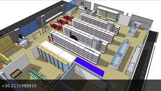 Super Market Floor Plan 001 [upl. by Aerbma]