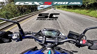 SUZUKI GSXS 750 Test Ride 🔥🔥 Pure Sound  SC Project  Medina Motors [upl. by Akienom]