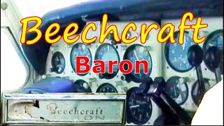 【Cockpit view】Beechcraft Baron  Africa [upl. by Inittirb]