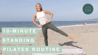 10Minute Pilates Workout Standing Exercises [upl. by Vladamir]