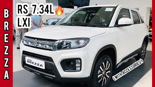 2022 Maruti Suzuki Vitara Brezza 🔥LXI base model walkaround accessories features amp on road price [upl. by Valleau]