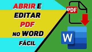 Como abrir e editar PDF no Word [upl. by Accisej]