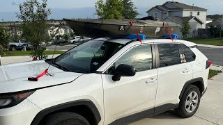 How to Tie Down Your Kayak Without a Roof Rack \\ 2021 Toyota Rav 4 [upl. by Hsilgne463]