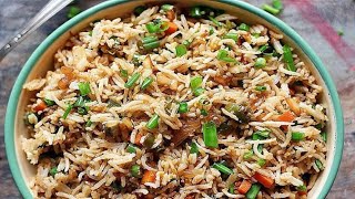 Vegetable Fried rice recipe at home  Restaurant style  Quick Recipe RekhaAduge [upl. by Mloc349]