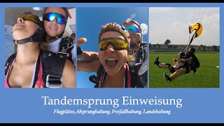 Einweisungsvideo Tandemsprung Gäste  fallschirmsprungtandemde [upl. by Otnicaj]