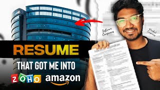 The Resume that got me into Zoho  Amazon  How to Create Resume  Software Developers  Tamil [upl. by Zednanreh]