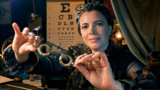 Eye and Ear Exam with the Steampunk Optometrist  ASMR Roleplay lens test otoscope [upl. by Ydnih]