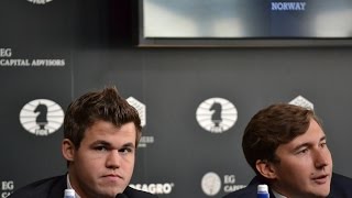 2016 FIDE World Chess Championship  Magnus Carlsen vs Sergey Karjakin  Game 1 [upl. by Nossila951]