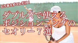 【テニス 戦略の基本】ダブルスで使えるポジショニングのセオリー７選 [upl. by Lauzon]