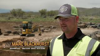 Cat® 302 CR Mini Excavator Customer Story – Waters Edge Designs Utah United States [upl. by Aihtnyc]