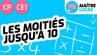 Les moitiés jusquà 10 CP  CE1  Cycle 2  Maths [upl. by Rodger636]