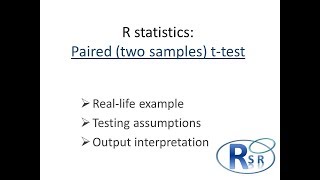 R  Paired two samples ttest [upl. by Bayard]