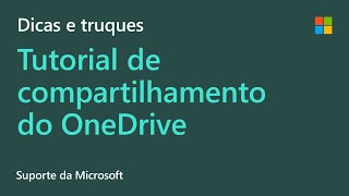 Como compartilhar arquivos e pastas do OneDrive  Microsoft [upl. by Agosto]