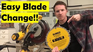 How to Change a Miter Saw Blade  DeWalt DWS779 12quot Blade Change [upl. by Attenrad]