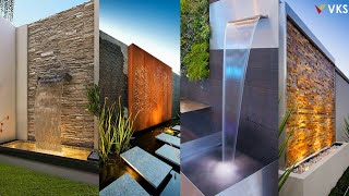 Waterfall Feature Design  Backyard Waterfall Fountain Garden Aquarium  Backyard Interior Design [upl. by Ahsemat]