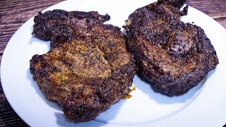 Juicy Air Fried Ribeye Steak well done Bagotte Air Fryer [upl. by Ingraham382]