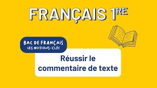 Bac de français 1re  Réussir le commentaire de texte [upl. by Ellehcor578]