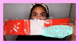 Crepe Paper Hair Dye Tutorial  Andrea B [upl. by Erdnaxela]