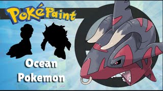 Drawing the Ocean dwelling Fakémon of my fan made Pokémon Region Poképaint [upl. by Osyth]