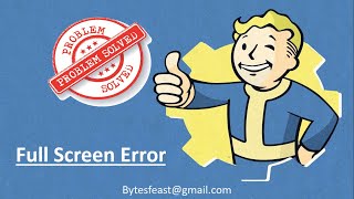 Fallout 4 fullscreen fix  Fallout 4 full screen issue fixed 100 [upl. by Ahsenad852]