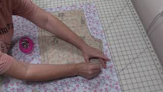 Cutting Out sewing pattern on fabric [upl. by Ysirhc]