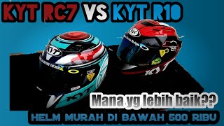 Kyt rc 7 VS KYT R10 pilih mana Helm sejuta umat [upl. by Inaej]